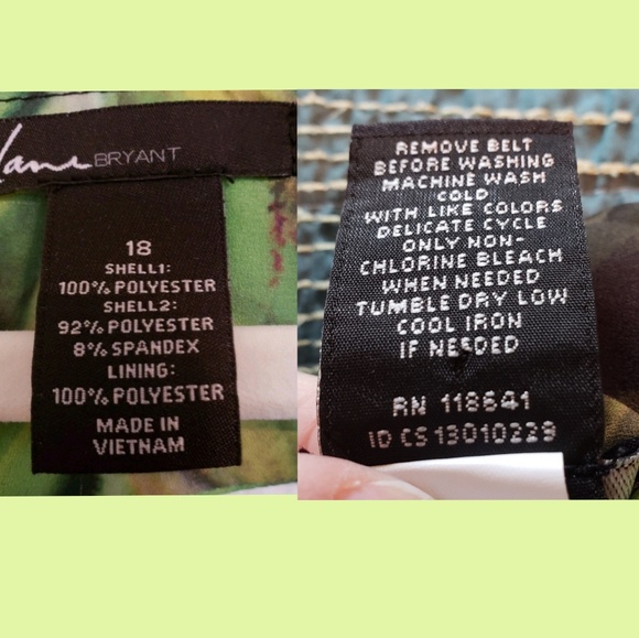 💯Asymmetric Peplum Botanical Print DRESS-Size 18 - Picture 4 of 8